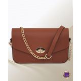 Carla Zincir Askılı Omuz Çantası - 22 x 14 - Taba
