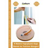 Carlburn 9 Metre Pencere Izolasyon Bandı Yapışkanlı Cam Yalıtım Süngeri Rüzgar Soğuk Kesici Pimapen Fitili - Tek Ebat - 001-Renkli - 1 Adet