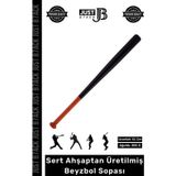 Carlburn #AhşapBeyzbol Sert Dişbudak Ahşap Kaymaz Dayanıklı 855 Gram Kırılmaz Siyah Beyzbol Sopası 61 Cm