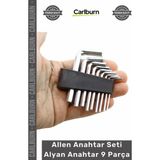 Carlburn #alyan L Tipi Krom Vanadyum Dayanıklı El Aletleri Allen Anahtar Seti Alyan Anahtar 9 Parça - Tek Ebat - Çok Renkli