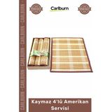 Carlburn #amerikanservisi Şık Dayanıklı Modern Sofralar Kaymaz Yüzey Pratik Masa Düzeni 4'lü Amerikan Servisi - Çok Renkli