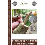 Carlburn #aşıstreci Esnek Şeffaf Pratik Dayanıklı Bahçe Profesyonel Fidan Ağaç Aşı Bandı 5 cm x 200 Metre - Tek Ebat - Çok Renkli