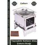 Carlburn #AteşÇukuru Kamp Piknik Bahçe Barbekü Odun Yakma Aparatı Taşınabilir Katlanır Ateş Çukuru Ocağı