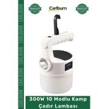 Carlburn #Aydınlatma Outdoor Şarjlı Aydınlatma Su Geçirmez Portatif Güçlü LED 300W 10 Modlu Kamp Çadır Lambas