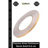 Carlburn #bant 0.50CM Genişlik 50 Metre Uzunluk Parlak Kendinden Yapışkanlı Karo Dekoratif Şerit Zemin Gold Fayans Arası Izolasyon Bantı - Tek Ebat - Çok Renkli