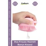 Carlburn #banyo Yumuşak Silikon Masaj Etkili Vücut Kesesi Şampuan Bölmeli Duş Fırçası Hazneli Banyo Kesesi - Tek Ebat