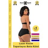Carlburn #batokülot Karın Basen Toparlayıcı Kaymaz Iz Yapmaz Lazer Kesim Toparlayıcı Bato Külot - 4 Adet - 2XL/3XL