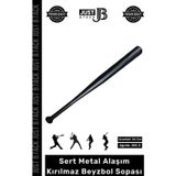 Carlburn #BeyzbolSopası Sert Metal Alaşım Kaymaz Dayanıklı 855 Gram Kırılmaz Siyah Beyzbol Sopası 64 Cm