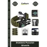 Carlburn #bileklik Outdoor Kamp Hayatta Kalma Paracord Taktik Ekipman Doğa Acil Düdüklü Pusulalı Bileklik
