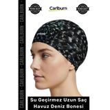 Carlburn #Bone Uzun Saç Kaymaz Su Geçirmez Sızdırmaz Yüzücü Havuz Deniz Bonesi Elastik Bez Yüzme Şapkası