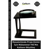 Carlburn #büyüteç Masaüstünde Proje Çizimi Küçük Yazı Vb Okuma Için Mükemmel 110 mm Katlanır Büyüteç