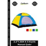 Carlburn #Çadır Kamp Dağ Su Geçirmez Rüzgara Dayanıklı Outdoor Aile Tipi 2.2*1.35M 4-5 Kişilik Manuel Çadır