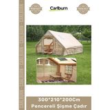 Carlburn #çadır Lüks Geniş Kamp 6 Kişilik 4 Mevsim 2 Kapılı Tavan 300*210*200CM Pencereli Şişme Çadır - Çok Renkli