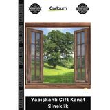 Carlburn #çiftkanat 130X150 cm Pratik Kolay Montaj Pencere Kapı Tül Koruyucu Yapışkanlı Çift Kanat Sineklik - 130 x 150 cm