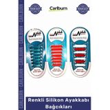 Carlburn Dayanıklı Pratik Kolay Temiz Şık Aksesuar Stil Spor Yürüyüş Renkli Silikon Ayakkabı Bağcıkları