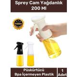 Carlburn Deluxe Atomize Başlık Fan Şekilli Püskürtücü Bpa Içermeyen Plastik Sprey Cam Yağdanlık 200 ml 1 Adet