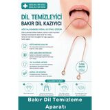 Carlburn #diltemizleyici Hijyenik Dil Temizleyici Ağız Bakım Ürünü Metal Dil Kazıyıcı Bakır Dil Temizleme Aparatı - Tek Ebat