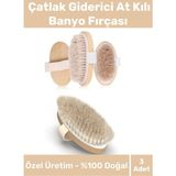 Carlburn Doğal At Kılı Çatlak Giderici Vücut Fırçası 3 Adet Arındırıcı Etki ile Cilt Bakımı
