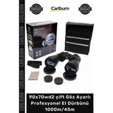 Carlburn #dürbün Breaker Keskin Cam Lens 90X70WD2 Çift Göz Ayarlı Profesyonel El Dürbünü – 1000M/45M - Tek Ebat
