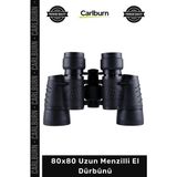 Carlburn #dürbün Profesyonel Hd Görüntü Gece Görüşlü Avcılık Kamp Doğa Gözlem 80X80 Uzun Menzilli El Çift Dürbünü - Tek Ebat