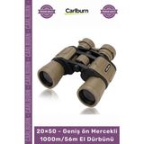 Carlburn #dürbün Profesyonel Hd Zoom 20×50 – Geniş Ön Mercekli – 1000M56M El Dürbünü – Çöl Rengi - Tek Ebat
