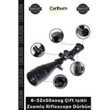 Carlburn #Dürbün Profesyonel Taktik Avcı Keskin Hassas 832x50aoeg Çift Işıklı Zoomlu Riflescope Dürbün