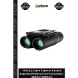 Carlburn #dürbün Uzun Menzil 100X22 Cepte Taşımalı Kauçuk Kaplama Profesyonel Mini Dürbün 3000M30000M - Tek Ebat