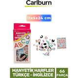 Carlburn Eğitici Zeka Geliştirici Öğretici El Göz Koordinasyonu Manyetik Harfler Türkçe Ingilizce - 66 Parça - 02-Sarı
