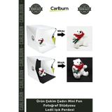 Carlburn #FotoPerde Mini Stüdyo Kutu Ürün Çekim Çadırı Mini Fon Fotoğraf Stüdyosu Ledli Işık Perdesi