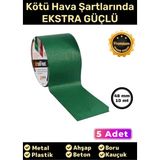 Carlburn Güçlü Su Geçirmez Sızdırmaz Yeşil Renk Çok Amaçlı Tamir ve Izolasyon Bandı 48MM x 10M - 5 Adet