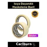 Carlburn Isıya Dayanıklı Krep Kağıt Kolay Sökülebilen Kağıt 25MT Maskeleme Boya Badana Bandı - 1 Adet