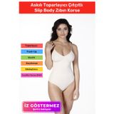 Carlburn İz Saklayan Lazer Kesim İnceltici Etkili Push-Up Askılı Toparlayıcı Çıtçıtlı Slip Body Zıbın Korse