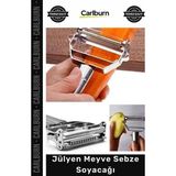 Carlburn #jülyen Paslanmaz Çelik Ergonomik Hızlı Hassas Pratik Mutfak Kolaylığı Jülyen Meyve Sebze Soyacağı - Çok Renkli - Tek Ebat