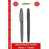 Carlburn #Kalem Prestijli Şık Tasarım Kurumsal Hediye Lüks Ofis Yazım Gereçleri Metal Roller Kalem Füme - 1 A