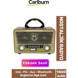 Carlburn Kaliteli Yüksek Sesli Retro Nostalji Bluetooth Bağlantılı Usb Sd Kart Radyo Mp3 Player Müzik Kutusu