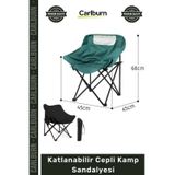 Carlburn #KampSandalyesi Konforlu Ergonomik Hafif Taşınabilir Doğa Piknik Katlanabilir Cepli Kamp Sandalyesi