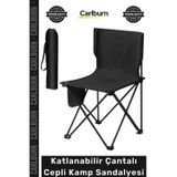 Carlburn #KampSandalyesi Konforlu Ergonomik Metal Profil Oxford Kumaş Katlanabilir Çantalı Cepli Kamp Sandaly