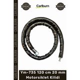 Carlburn #Kilit Zırhlı Çelik Halat Güvenlikli Bisiklet Motosiklet Ym735 120 cm 20 mm Motorsiklet Kilidi