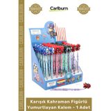 Carlburn #Kırtasiye Eğlenceli Okul Ofis Kırtasiye Çocuk Karışık Kahraman Figürlü Yumurtlayan Kalem 1 Adet