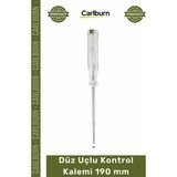 Carlburn #kontrolkalemi Sağlam Elektrikçi El Aleti Çelik Uçlu Kaliteli Dayanıklı Düz Uçlu Kontrol Kalemi 190 mm - Çok Renkli