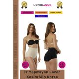 Carlburn #Korse 2 Beden İncelten Toparlayıcı İz Göstermeyen Kaymaz Kadın Lazer Kesim Slip Korse 2'li Set