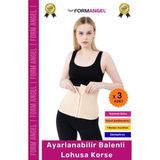 Carlburn #korse Doğum Sonrası Ayarlanabilir Balenli Ayarlanabilir Lohusa Hamile Toparlayıcı Bel Korse- 3 Adet - S-M