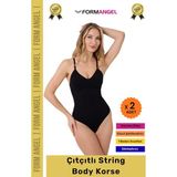 Carlburn #korse Iz Bırakmayan Kaymaz Seamless Toparlayıcı Dikişsiz Kadın Çıtçıtlı String Body Korse - 2 Adet