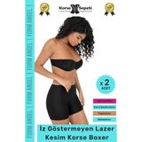 Carlburn #korse Iz Göstermeyen Kaymaz Basen Toparlayıcı Şekillendiren Lazer Kesim Korse Boxer - 2 Adet - S/M