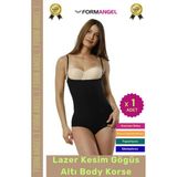 Carlburn #korse Iz Göstermeyen Lazer Kesim Toparlayıcı Şekillendirici Kaymaz Göğüs Altı Body Korse - 1 Adet - 6XL
