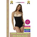 Carlburn #korse Iz Göstermeyen Lazer Kesim Toparlayıcı Şekillendirici Kaymaz Göğüs Altı Body Korse - 2 Adet - 4XL