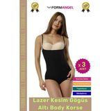 Carlburn #korse Iz Göstermeyen Lazer Kesim Toparlayıcı Şekillendirici Kaymaz Göğüs Altı Body Korse - 3 Adet - S-M