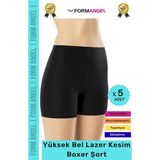 Carlburn #korse Iz Göstermeyen Lazer Kesim Toparlayıcı Şekillendirici Rahat Yüksek Bel Boxer Korse - 5 Adet - S/M