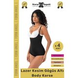 Carlburn #korse Iz Göstermeyen Toparlayıcı Vücut Şekillendiren Lazer Kesim Gögüs Altı Bady Korse - 4 Adet - 2XL/3XL