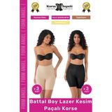 Carlburn #korse Iz Yapmayan Kaymaz Toparlayıcı Sıkılaştıran Battal Boy Lazer Kesim Paçalı Korse 6'lı Set - 6XL